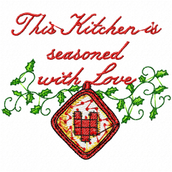 Kitchen And Tools Equipment Embroidery Design 1